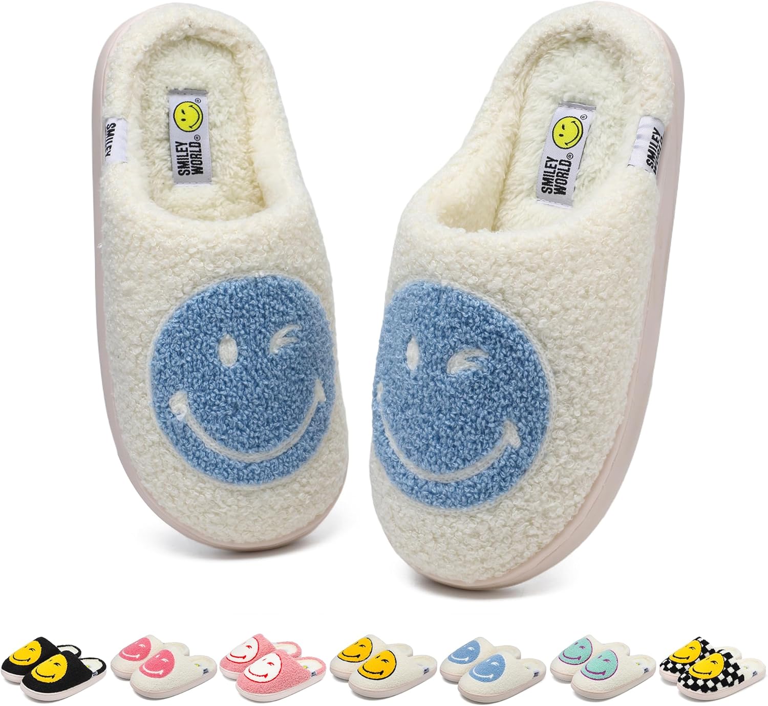 SMILEYWORLD Женские и мужские тапочки с улыбающимся лицом, Удобные теплые плюшевые домашние тапочки, Ретро забавные счастливые улыбки, мягкие тапочки из пены с эффектом памяти, для дома и улицы, белый/синий
SMILEYWORLD Женские и мужские тапочки с улыбающимся лицом, Удобные теплые плюшевые домашние тапочки, Ретро забавные счастливые улыбки, мягкие тапочки из пены с эффектом памяти, для дома и улицы, белый/синий