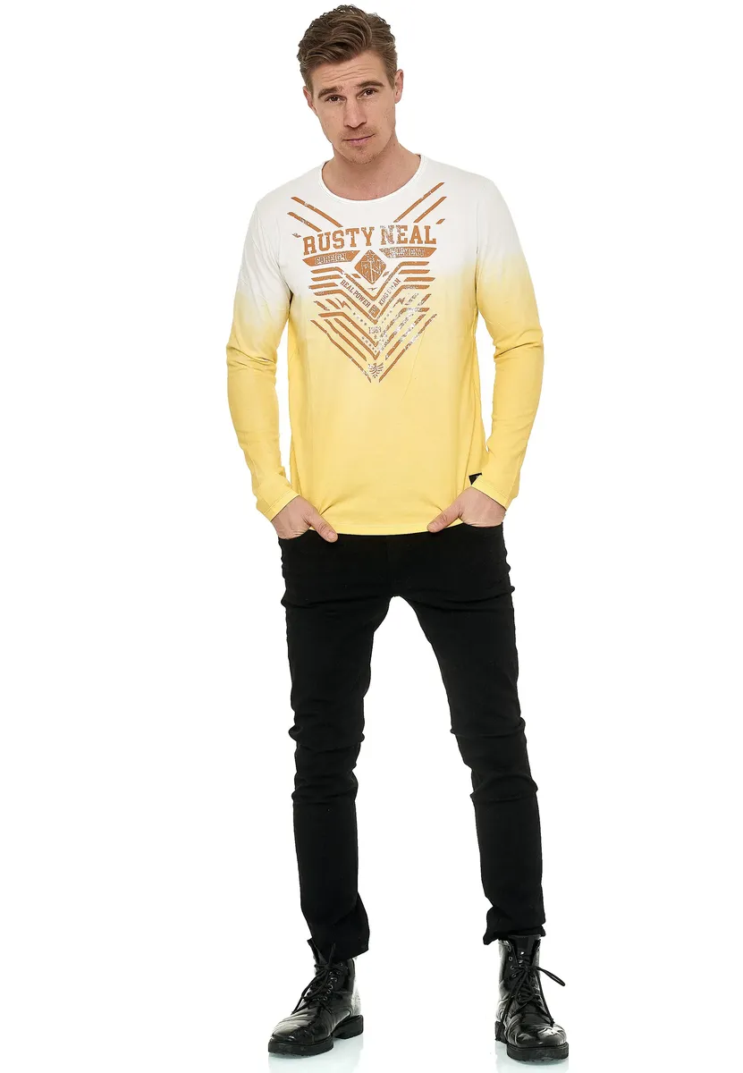 Рубашка Rusty Neal с длинными рукавами и впечатляющим принтом спереди, желтый
Рубашка Rusty Neal с длинными рукавами и впечатляющим принтом спереди, желтый