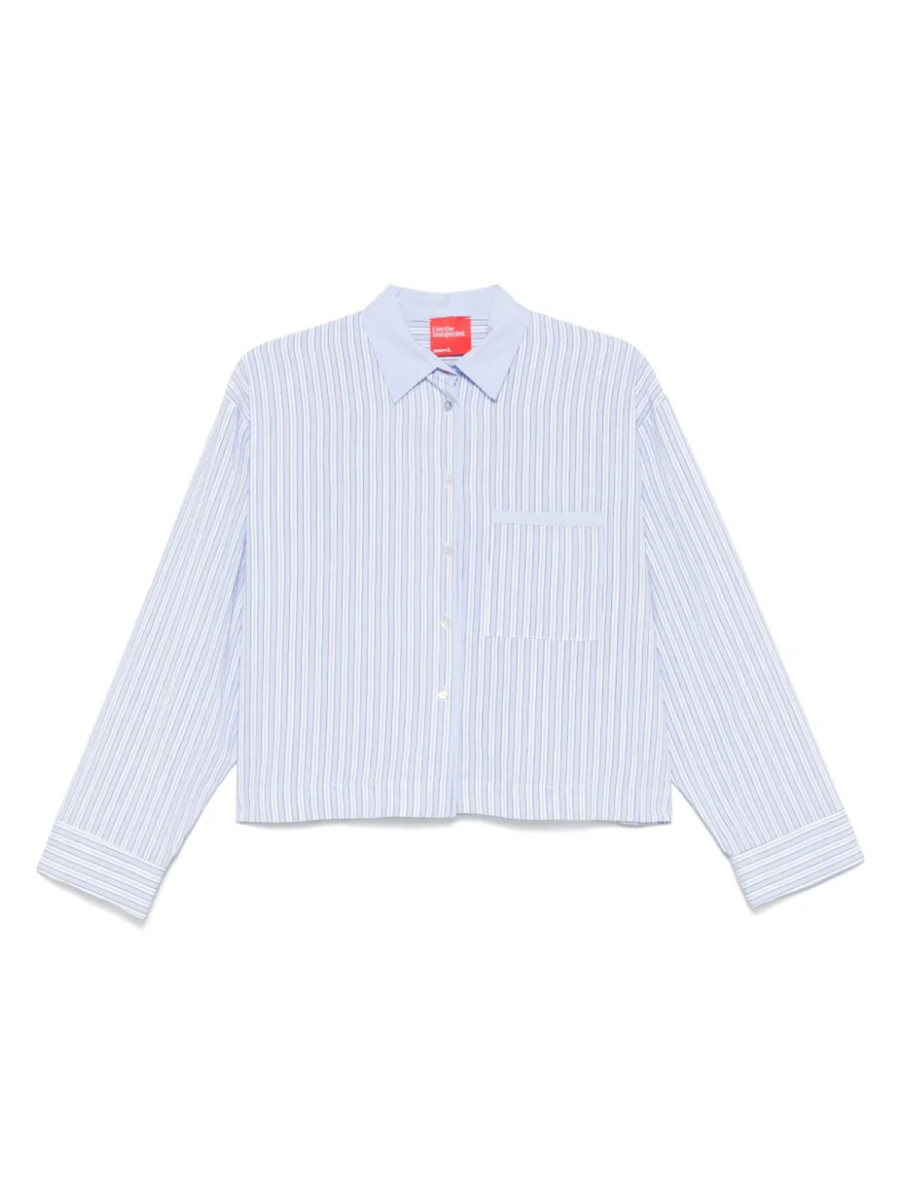 Укороченная полосатая рубашка Merci, белый
Укороченная полосатая рубашка Merci, белый