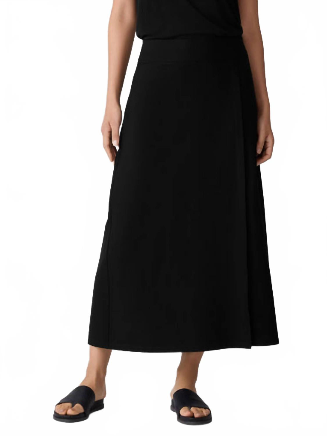 Черная миди-юбка с запахом спереди Eileen Fisher, черный
Черная миди-юбка с запахом спереди Eileen Fisher, черный