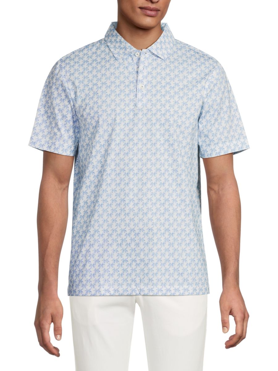 Рубашка-поло из эластичного хлопка с принтом дерева Bugatchi, цвет Blue Palm
Рубашка-поло из эластичного хлопка с принтом дерева Bugatchi, цвет Blue Palm