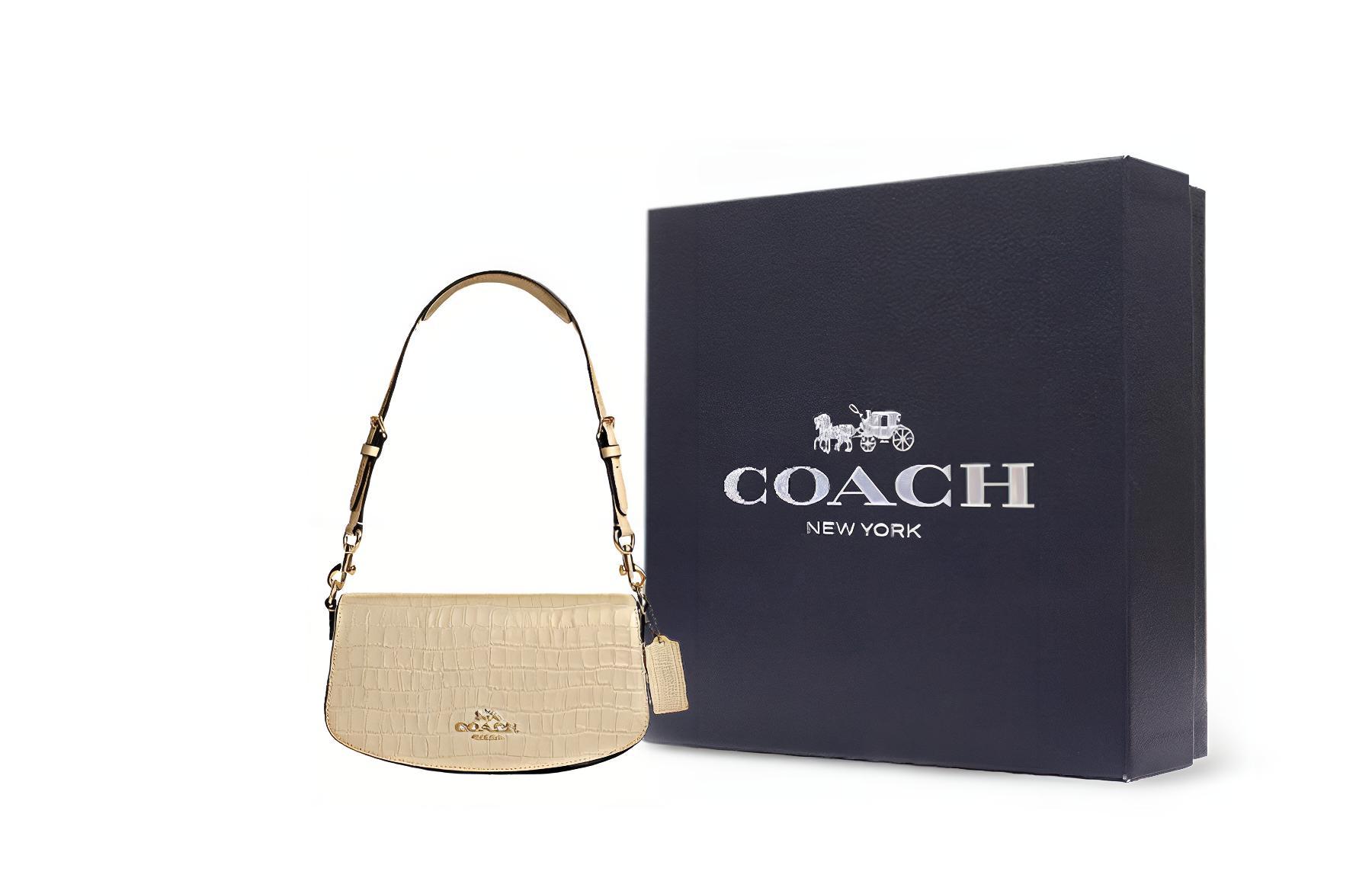 COACH Кожаная женская сумка через плечо среднего размера цвета хаки
COACH Кожаная женская сумка через плечо среднего размера цвета хаки