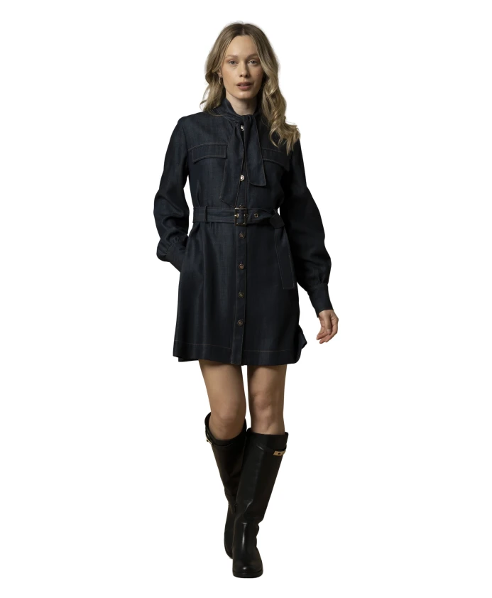 Повседневное платье-рубашка из денима Kocca, синий
Повседневное платье-рубашка из денима Kocca, синий