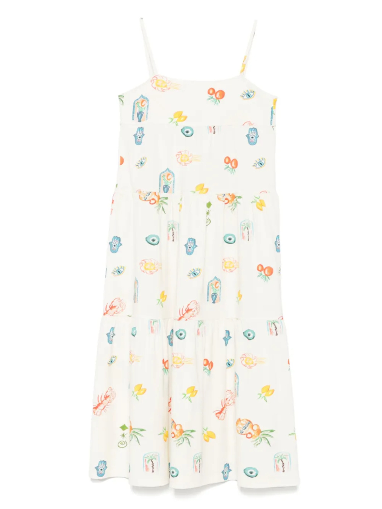 Ярусное платье с принтом Andorine, белый
Ярусное платье с принтом Andorine, белый