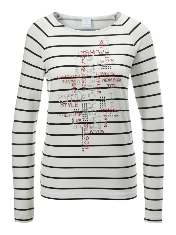 MADELEINE Блестящая футболка с длинными рукавами, украшенная декоративными камнями белого/разноцветного цвета
MADELEINE Блестящая футболка с длинными рукавами, украшенная декоративными камнями белого/разноцветного цвета