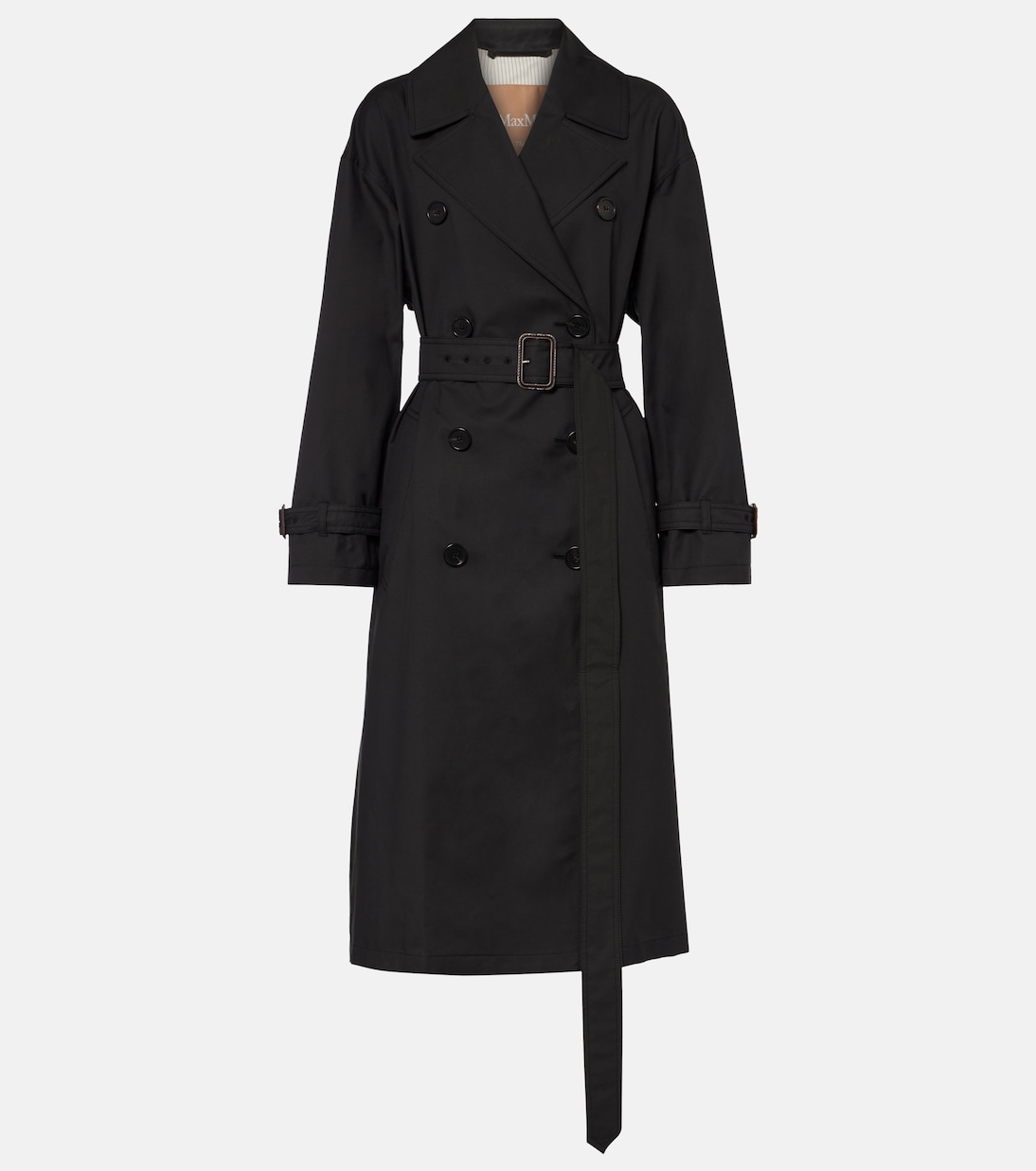 Пальто-тренчкот Fiorito из хлопчатобумажной ткани Max Mara, черный
Пальто-тренчкот Fiorito из хлопчатобумажной ткани Max Mara, черный