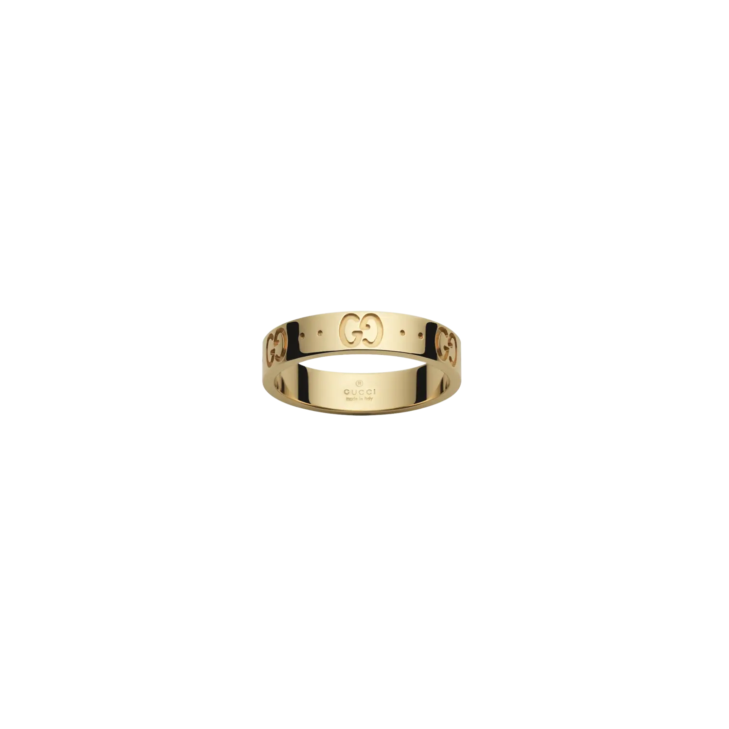 Тонкое кольцо-иконка из желтого золота Gucci 
Тонкое кольцо-иконка из желтого золота Gucci