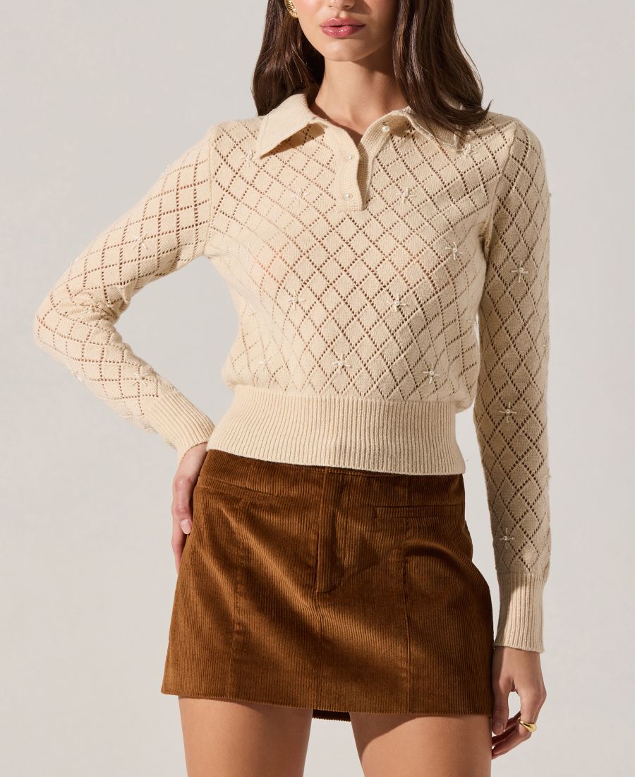 Женский свитер Aspyn с воротником ASTR the Label, Natural
Женский свитер Aspyn с воротником ASTR the Label, Natural