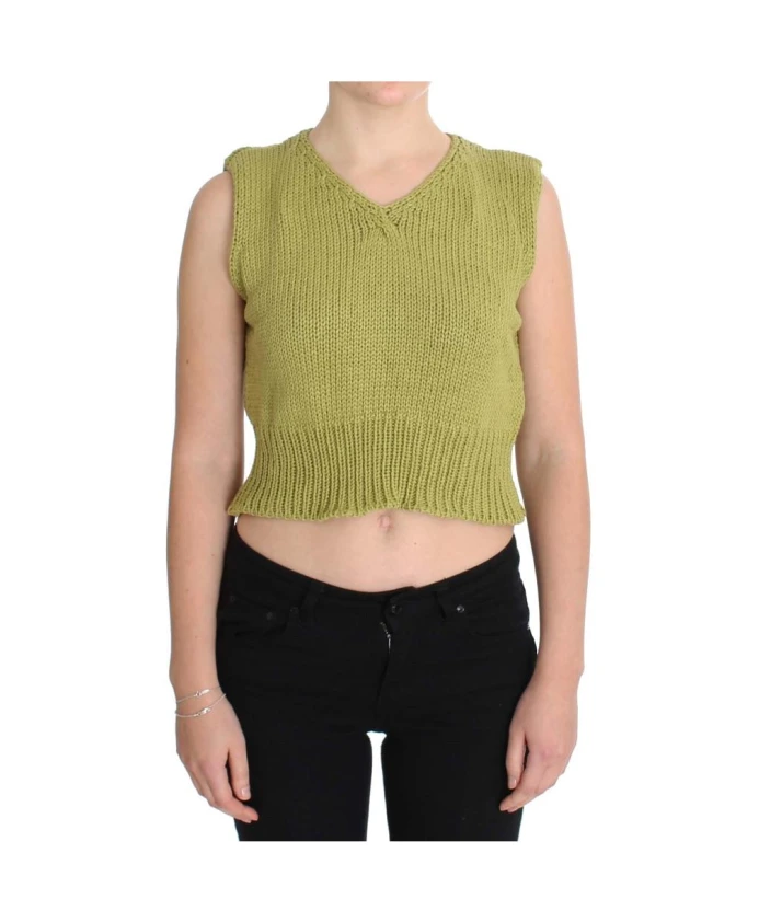 Зеленые вязаные жилеты без рукавов с V-образным вырезом Pink Memories, зеленый
Зеленые вязаные жилеты без рукавов с V-образным вырезом Pink Memories, зеленый