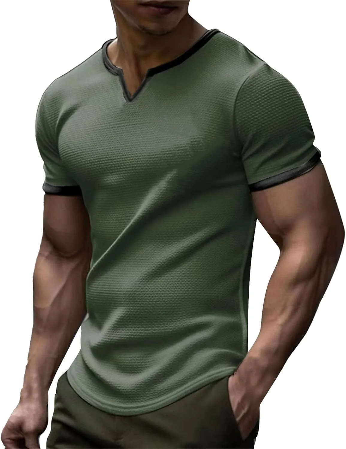 Мужская футболка с V-образным вырезом Casual Ribbed
Мужская футболка с V-образным вырезом Casual Ribbed