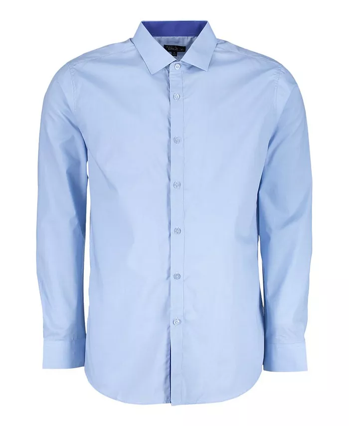 Мужская однотонная рубашка с длинным рукавом Slim Fit Galaxy By Harvic, синий
Мужская однотонная рубашка с длинным рукавом Slim Fit Galaxy By Harvic, синий