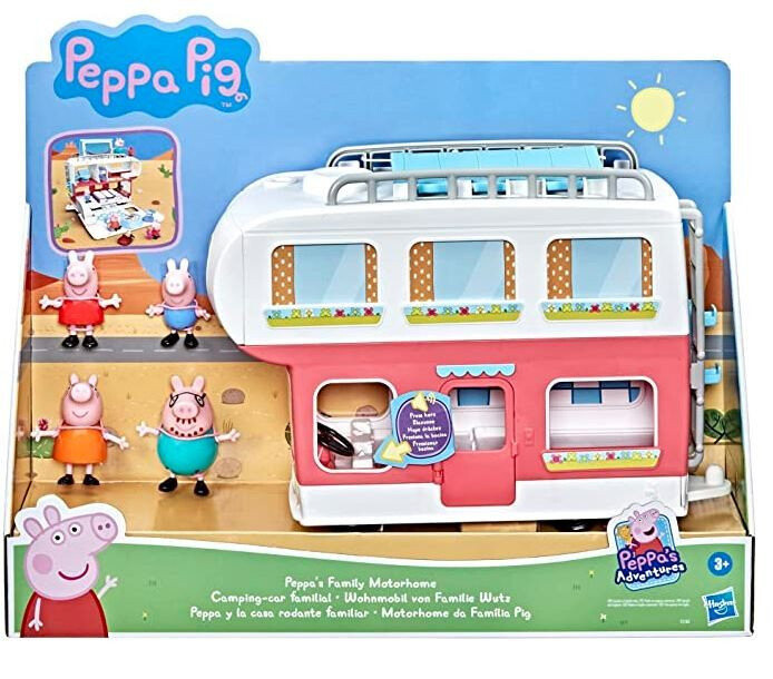 Hasbro, Свинка Пеппа, большой семейный кемпер + 4 фигурки, F2182
Hasbro, Свинка Пеппа, большой семейный кемпер + 4 фигурки, F2182