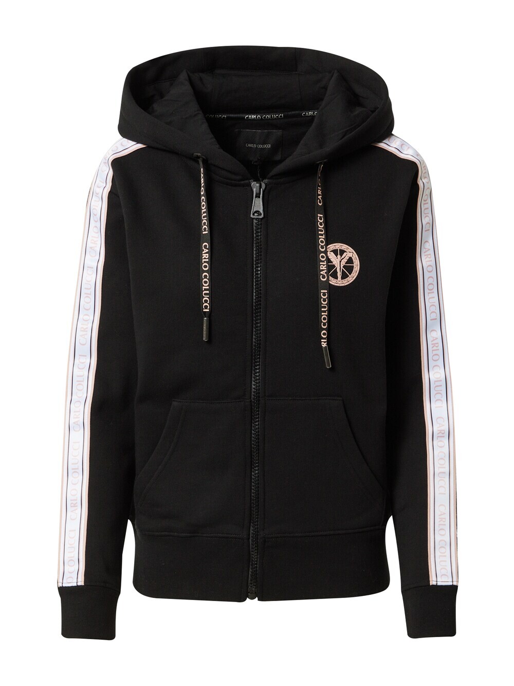Толстовка на молнии Carlo Colucci, черный 
Толстовка на молнии Carlo Colucci, черный