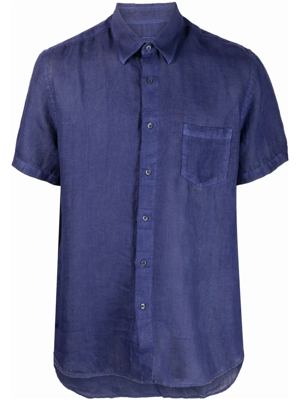 Льняная рубашка с короткими рукавами 120% Lino, синий 
Льняная рубашка с короткими рукавами 120% Lino, синий