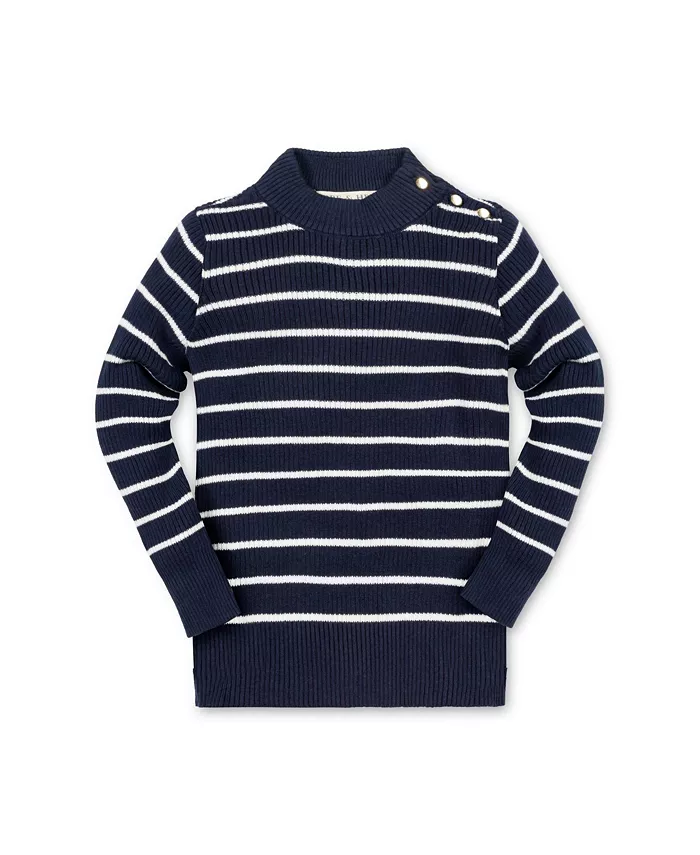 Детский свитер с длинными рукавами и воротником-стойкой с золотыми пуговицами для девочек, органический Hope & Henry, синий
Детский свитер с длинными рукавами и воротником-стойкой с золотыми пуговицами для девочек, органический Hope & Henry, синий