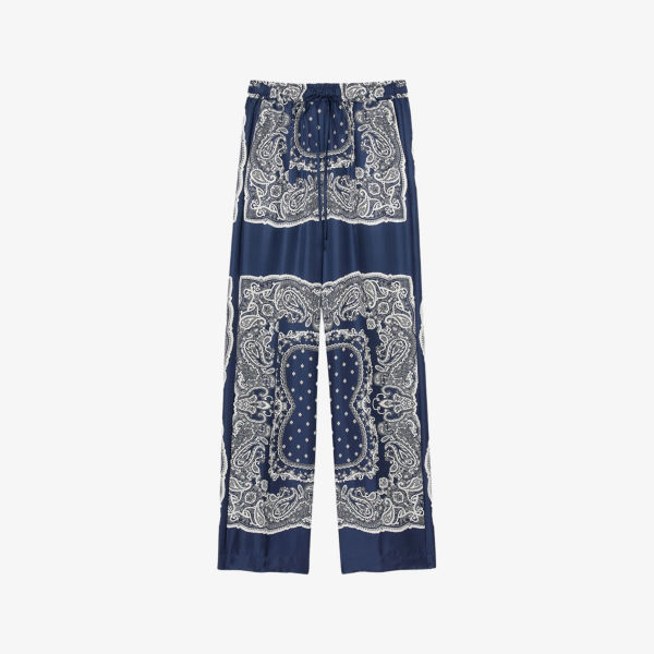 Брюки Sandro из ткани с принтом на эластичной резинке, синий
Брюки Sandro из ткани с принтом на эластичной резинке, синий