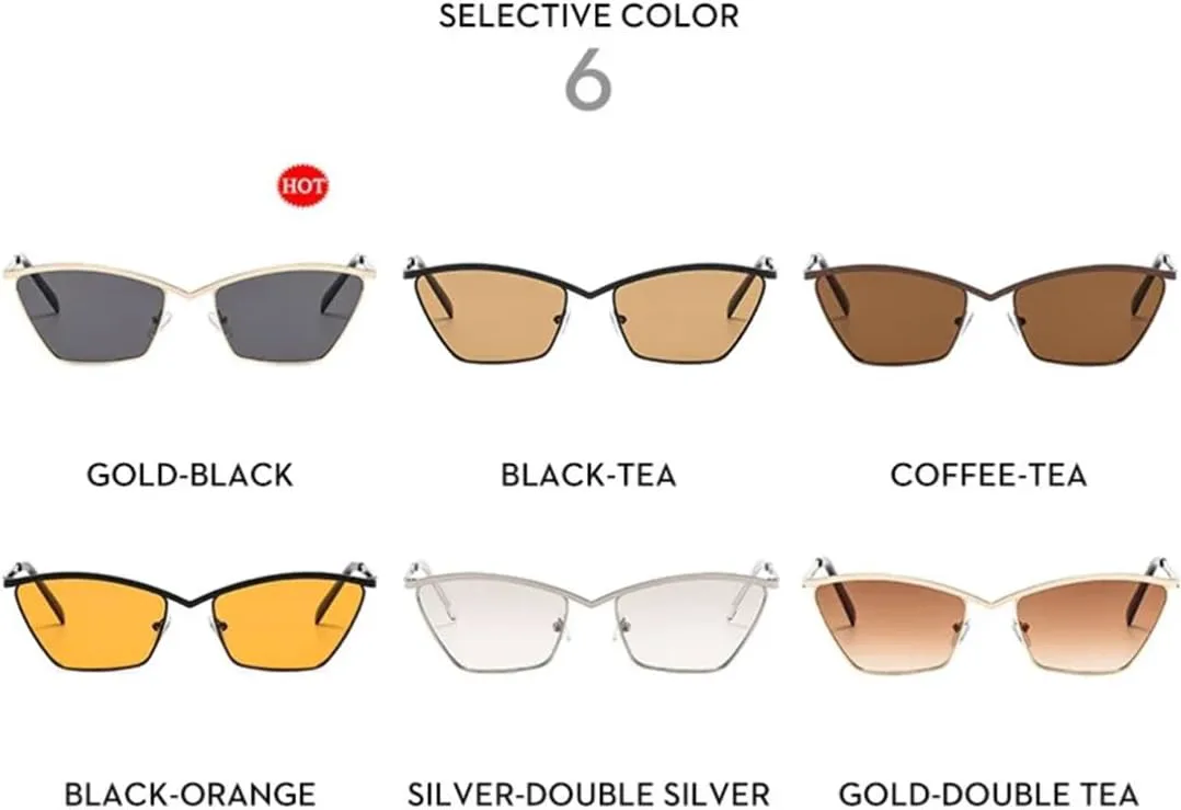 Модные солнцезащитные очки «кошачий глаз» для женщин и мужчин, винтажные, роскошные, трендовые, солнцезащитные очки с защитой от УФ-излучения UV400 SZVVBKK, Gold Tea
Модные солнцезащитные очки «кошачий глаз» для женщин и мужчин, винтажные, роскошные, трендовые, солнцезащитные очки с защитой от УФ-излучения UV400 SZVVBKK, Gold Tea