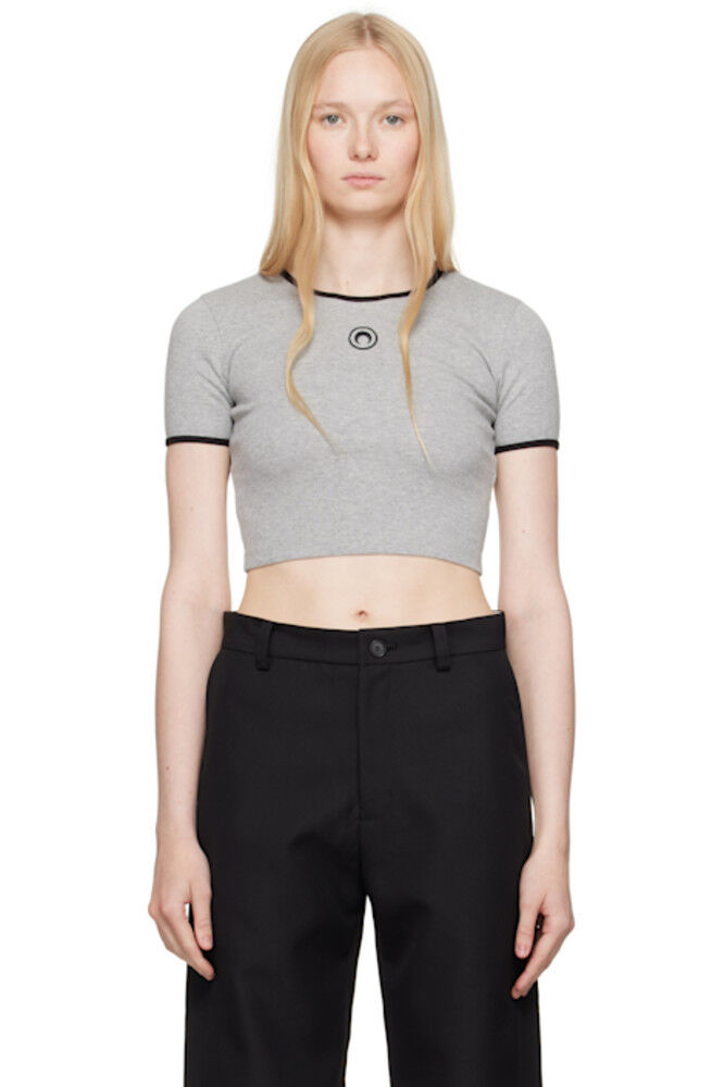 Укороченная футболка с логотипом Grey Moon Marine Serre
Укороченная футболка с логотипом Grey Moon Marine Serre