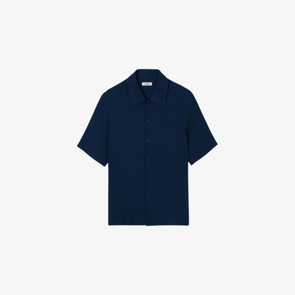 Рубашка Sandro из жатой ткани с микроскладками, синий
Рубашка Sandro из жатой ткани с микроскладками, синий