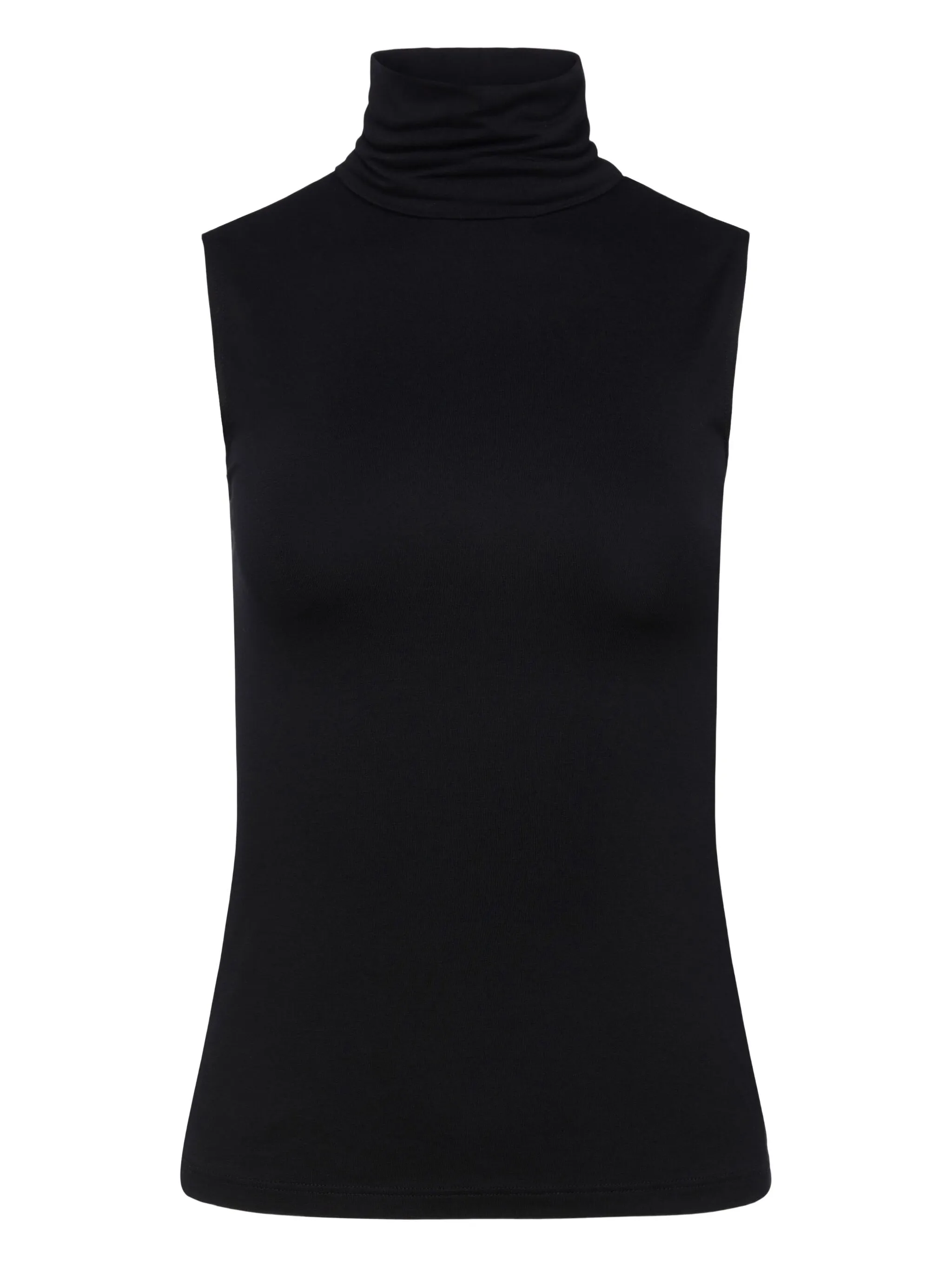 Топ с высоким воротом без рукавов L'Agence, черный
Топ с высоким воротом без рукавов L'Agence, черный