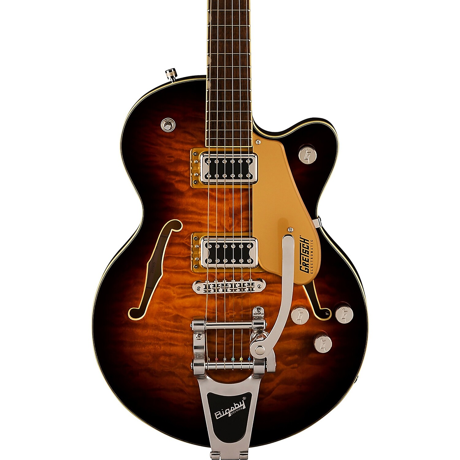 Gretsch Guitars G5655T-QM Электроматический центральный блок Jr. Одноразовый стеганый клен с электрогитарой Bigsby Sweet Tea
Gretsch Guitars G5655T-QM Электроматический центральный блок Jr. Одноразовый стеганый клен с электрогитарой Bigsby Sweet Tea