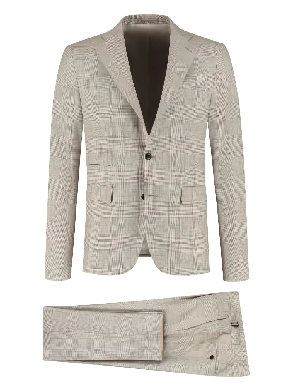 Клетчатый однобортный костюм PAUL ZEIST, нейтральный
Клетчатый однобортный костюм PAUL ZEIST, нейтральный