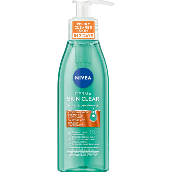 Очищающий гель для умывания лица, 150 мл Nivea Derma skin clear
Очищающий гель для умывания лица, 150 мл Nivea Derma skin clear