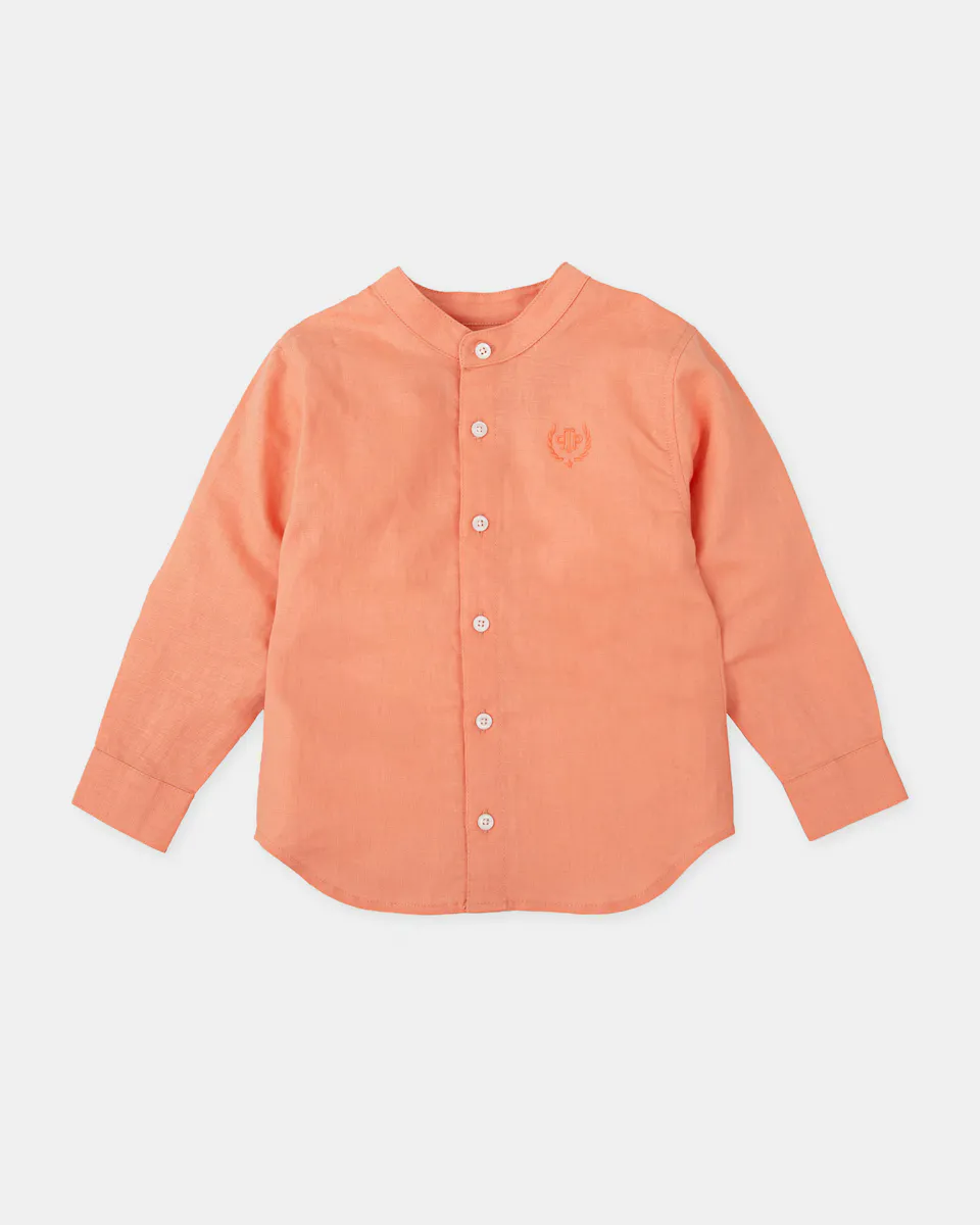 Рубашка для мальчика с длинными рукавами и воротником Мао Tutto Piccolo, оранжевый
Рубашка для мальчика с длинными рукавами и воротником Мао Tutto Piccolo, оранжевый