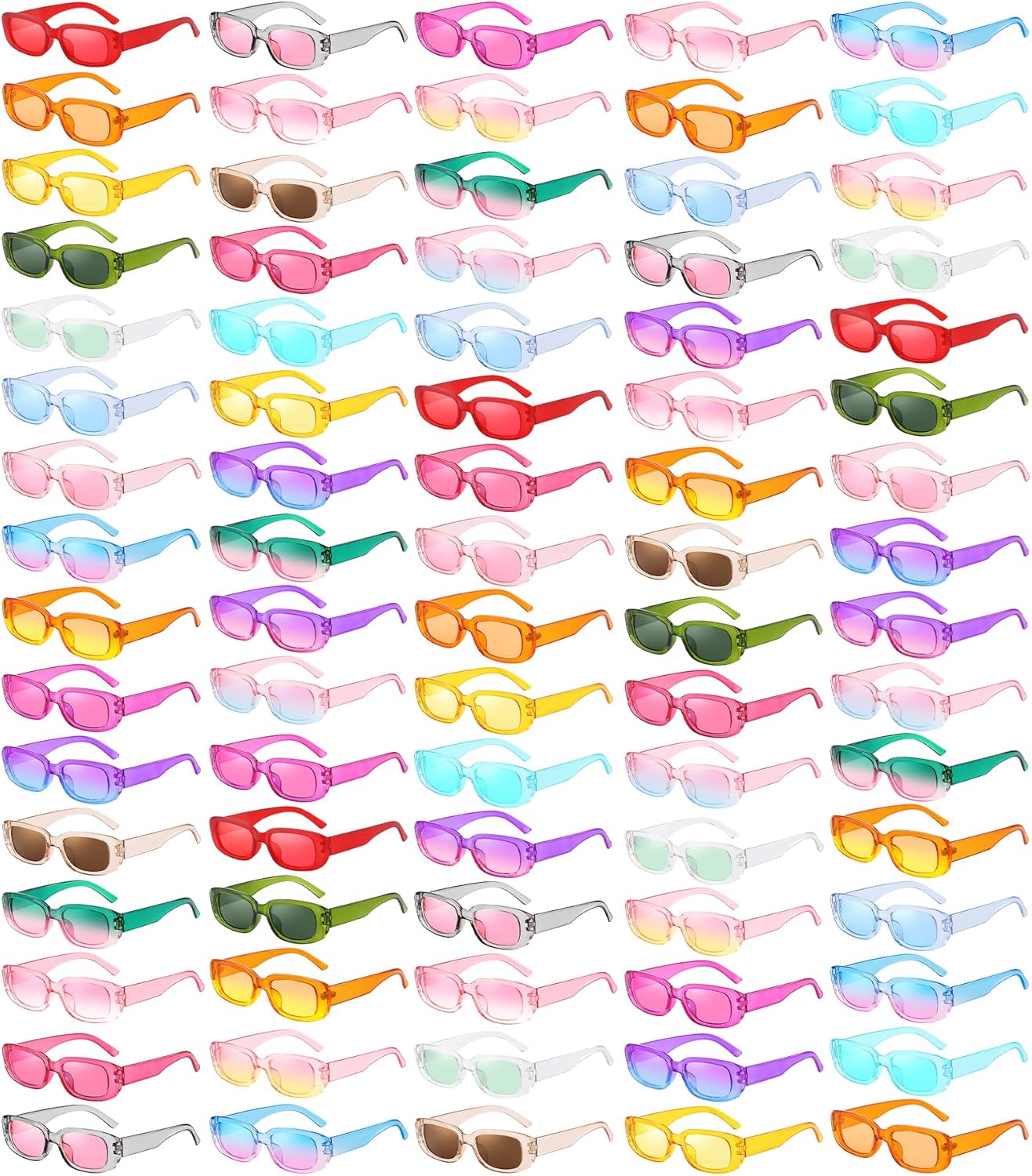 SUNOVELTIES Набор из 80 прямоугольных солнцезащитных очков для женщин, ретро-цветные квадратные очки, винтажные очки 90-х годов, универсальные для взрослых, 80 Transparent Color
SUNOVELTIES Набор из 80 прямоугольных солнцезащитных очков для женщин, ретро-цветные квадратные очки, винтажные очки 90-х годов, универсальные для взрослых, 80 Transparent Color