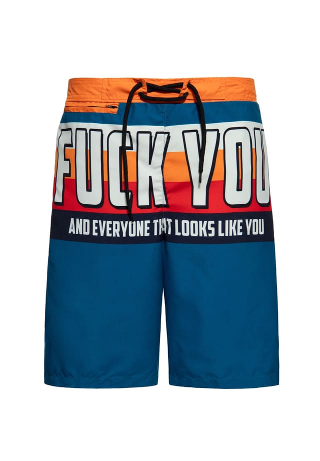 Шорты с броским принтом «Fuck you» King Kerosin, синий
Шорты с броским принтом «Fuck you» King Kerosin, синий