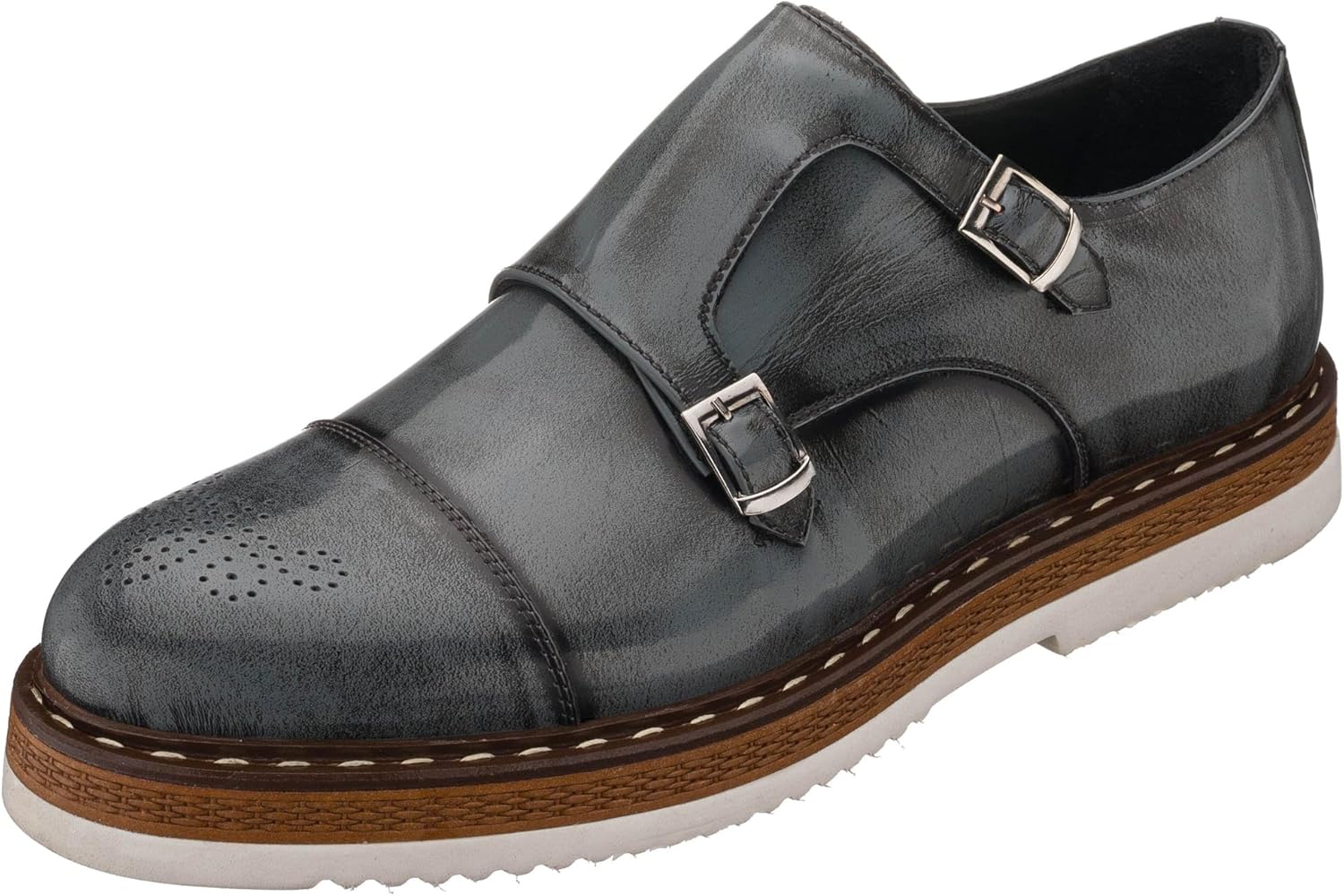 Мужские серые кожаные лоферы DALGALA с двойной пряжкой, ручной работы, на подошве EVA, легкие повседневные обувь
Мужские серые кожаные лоферы DALGALA с двойной пряжкой, ручной работы, на подошве EVA, легкие повседневные обувь