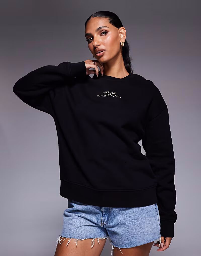 Толстовка с логотипом Kaia черного цвета Barbour International
Толстовка с логотипом Kaia черного цвета Barbour International