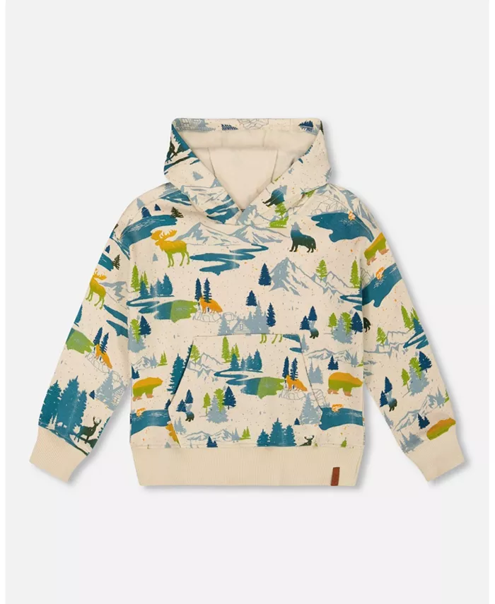 Толстовка с капюшоном из флиса с принтом для больших мальчиков, бежевая Deux par Deux, белый
Толстовка с капюшоном из флиса с принтом для больших мальчиков, бежевая Deux par Deux, белый