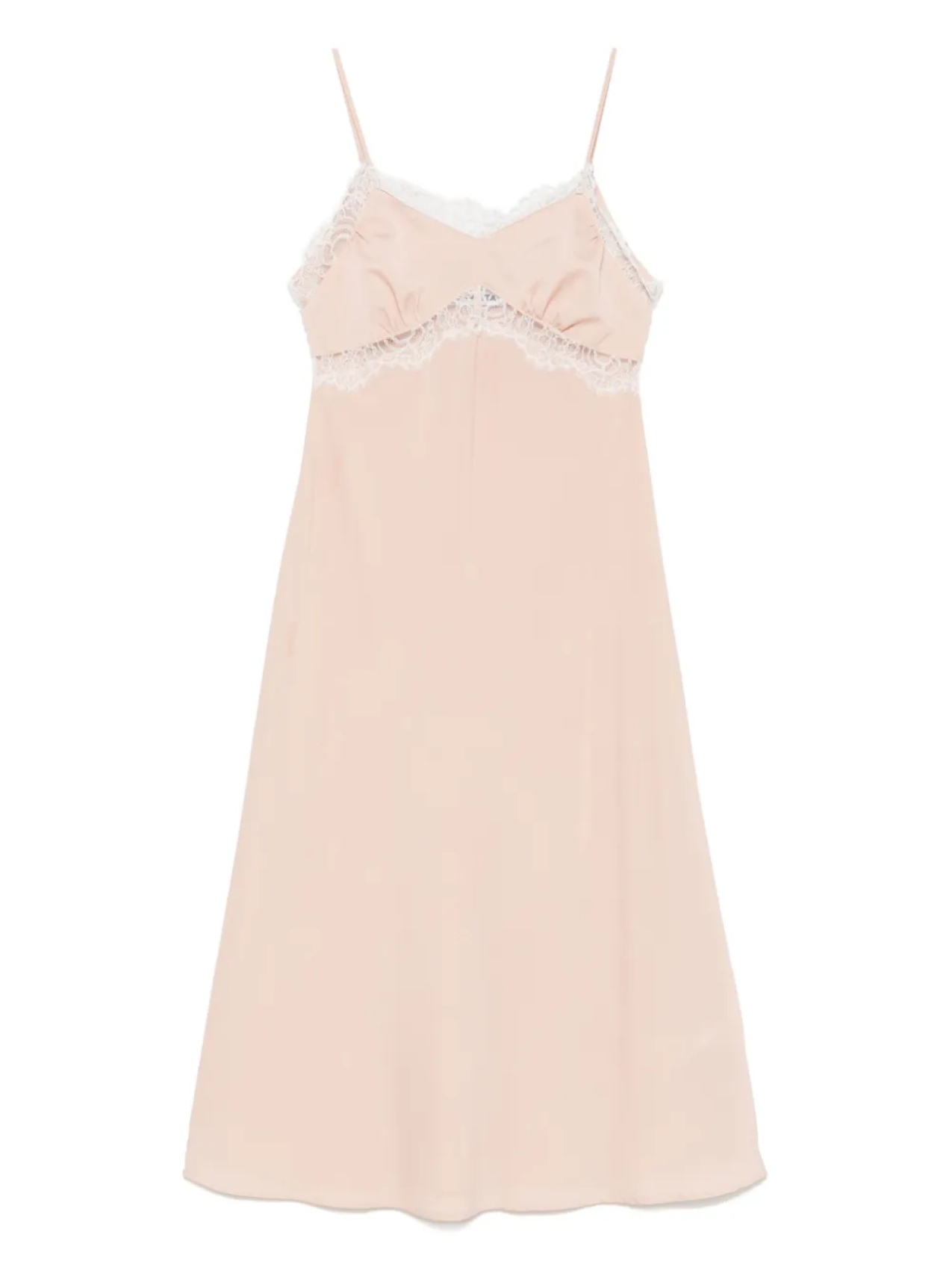 Платье миди с кружевной отделкой Vivetta, нейтральный 
Платье миди с кружевной отделкой Vivetta, нейтральный