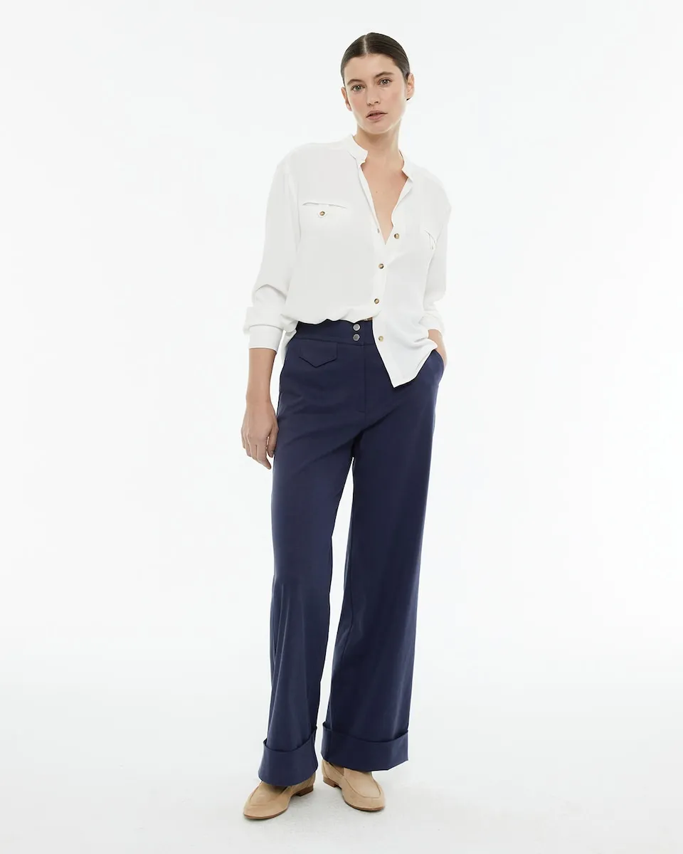 Женские брюки широкого кроя с высокой талией Andam, синий
Женские брюки широкого кроя с высокой талией Andam, синий