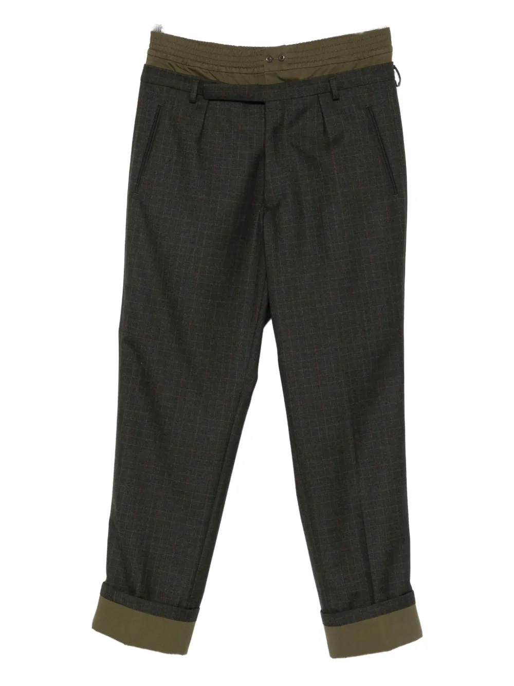 Клетчатые многослойные брюки Prada, зеленый
Клетчатые многослойные брюки Prada, зеленый