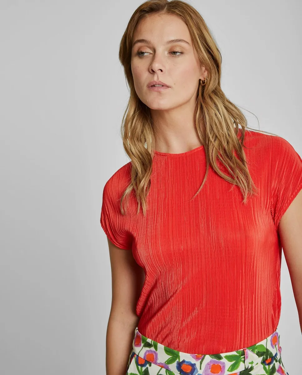 Футболка женская с коротким рукавом и грубым эффектом Trucco, красный 
Футболка женская с коротким рукавом и грубым эффектом Trucco, красный