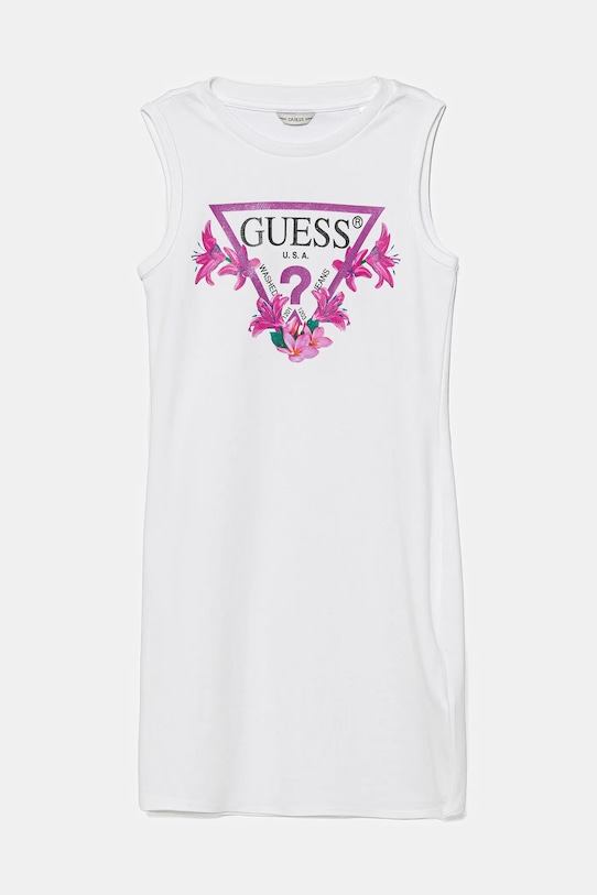 Детское хлопковое платье Guess, белый
Детское хлопковое платье Guess, белый