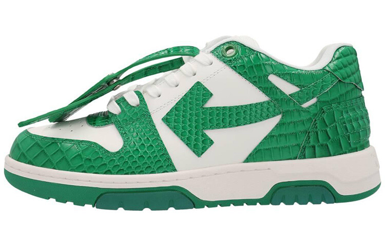 Кроссовки мужские Off-White Out Of Office с крокодиловым принтом, белый / зеленый
Кроссовки мужские Off-White Out Of Office с крокодиловым принтом, белый / зеленый