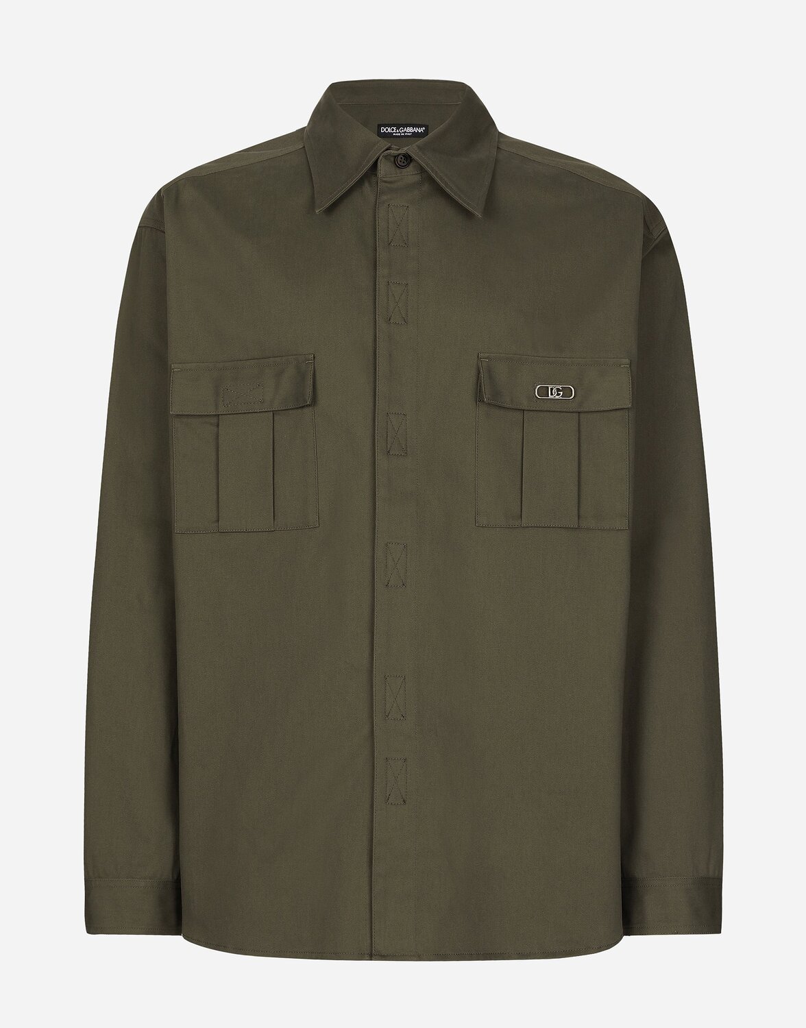 Хлопковая рубашка с карманами Dolce & Gabbana, мультиколор
Хлопковая рубашка с карманами Dolce & Gabbana, мультиколор