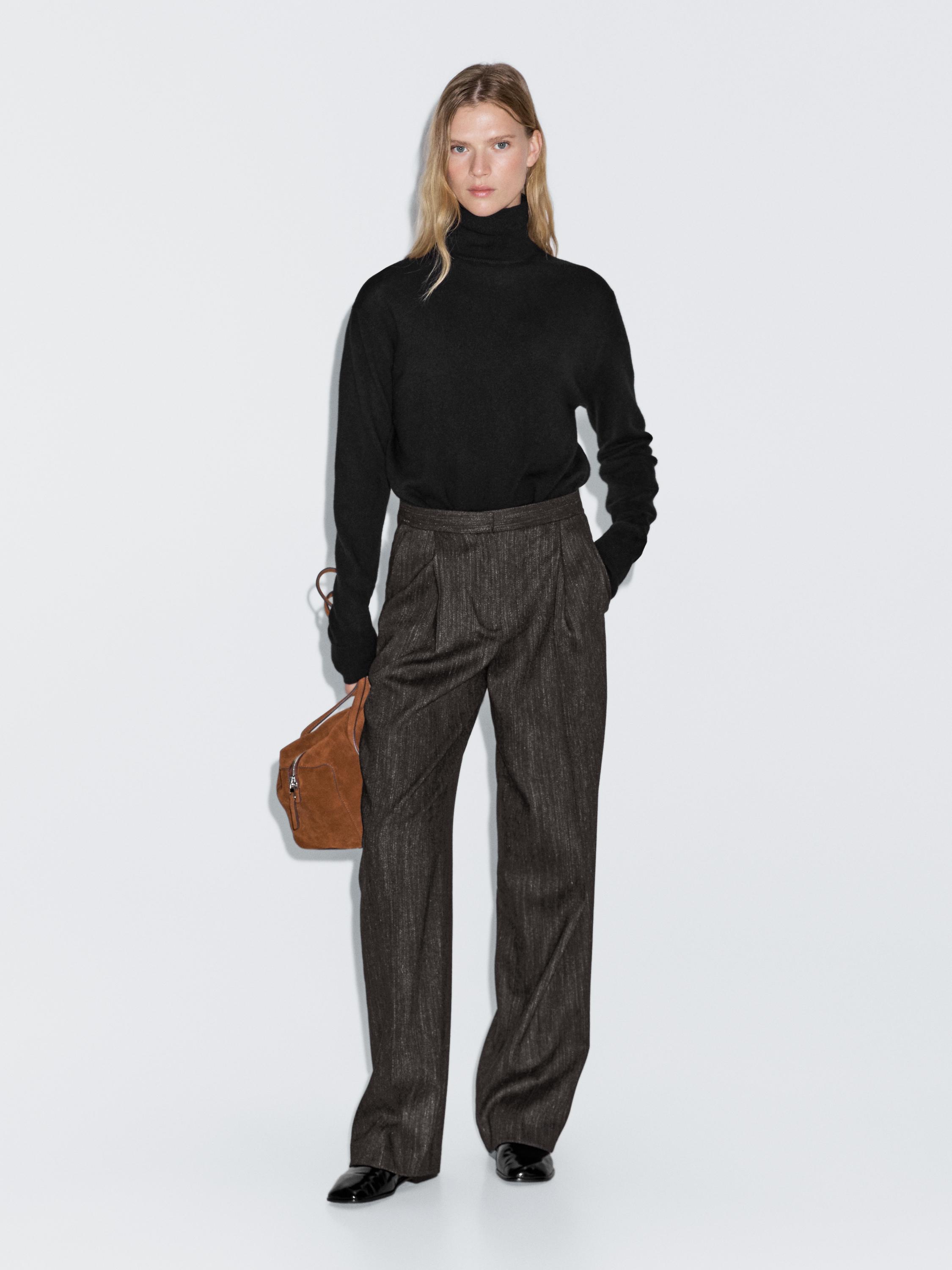 Брюки с вытачками и крапинками Massimo Dutti, черный
Брюки с вытачками и крапинками Massimo Dutti, черный