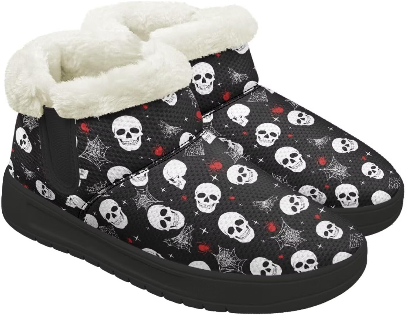 Зимние ботинки Forchrinse для женщин и мужчин, с меховой подкладкой, для ходьбы на улице, короткие, с теплой подошвой и противоскользящей стелькой, Skull Print
Зимние ботинки Forchrinse для женщин и мужчин, с меховой подкладкой, для ходьбы на улице, короткие, с теплой подошвой и противоскользящей стелькой, Skull Print