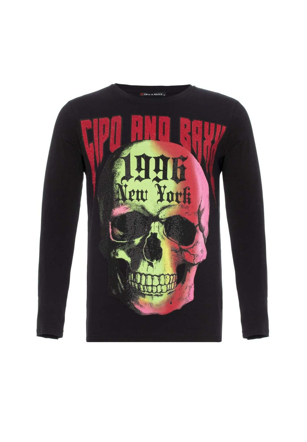 Рубашка с длинными рукавами и стильными аппликациями из стразов CIPO & BAXX, черный
Рубашка с длинными рукавами и стильными аппликациями из стразов CIPO & BAXX, черный