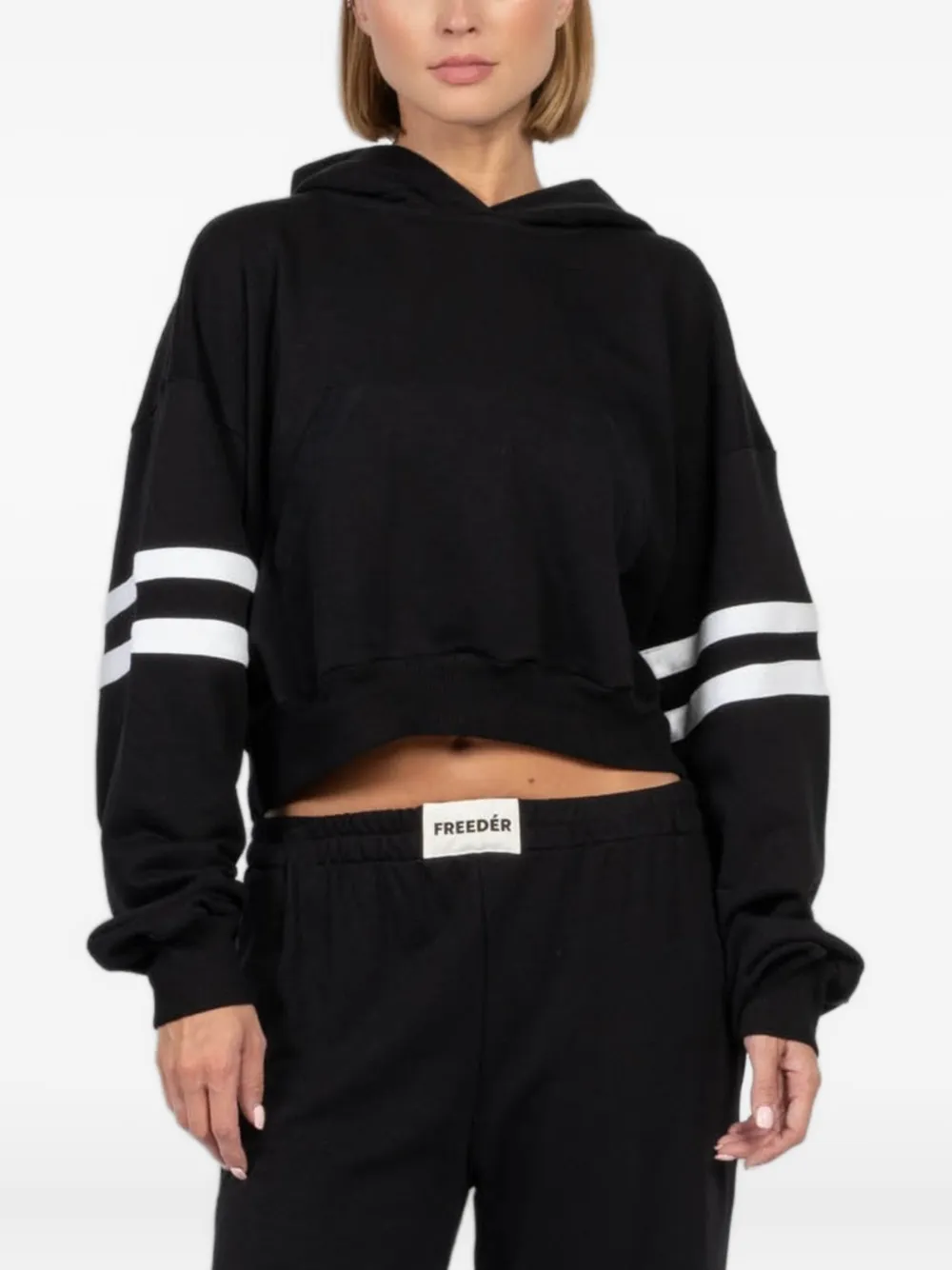 Худи с отделкой в полоску FREEDÉR, черный
Худи с отделкой в полоску FREEDÉR, черный