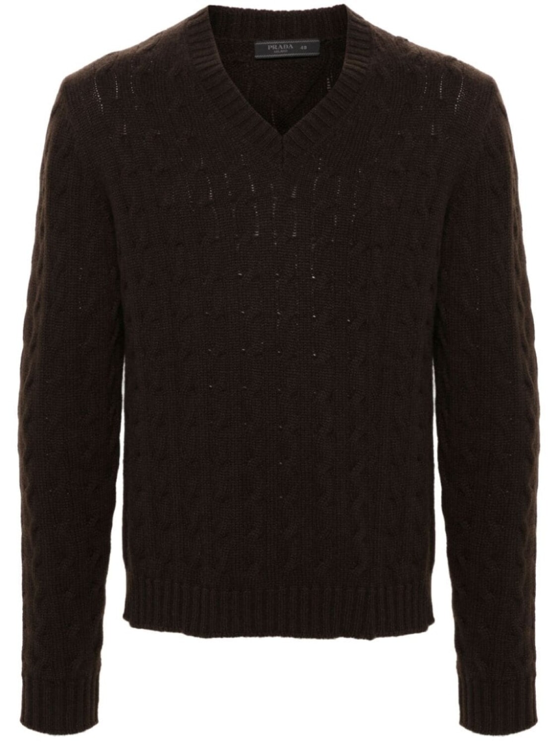 Prada кашемировый свитер с V-образным вырезом, коричневый
Prada кашемировый свитер с V-образным вырезом, коричневый