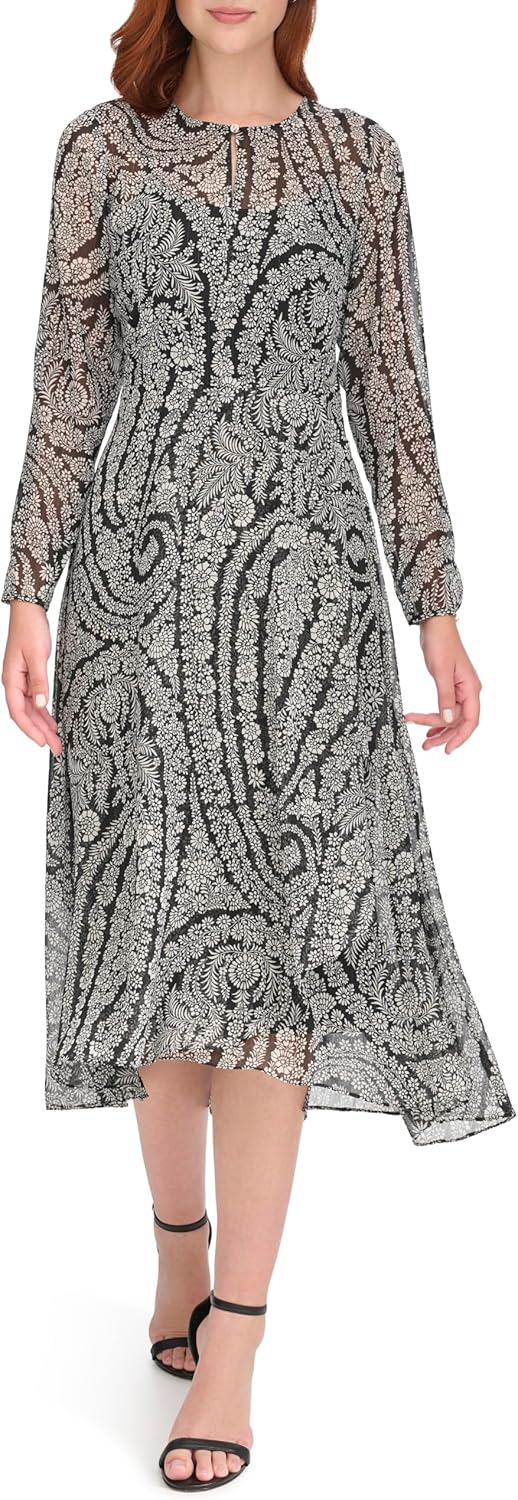 Женское платье TOMMY HILFIGER Hi-Lo Midi с длинными рукавами и высоким воротом, Black/Pearl
Женское платье TOMMY HILFIGER Hi-Lo Midi с длинными рукавами и высоким воротом, Black/Pearl