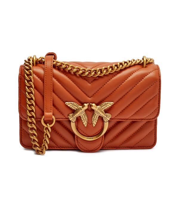 Кожаная сумка через плечо love one mini Pinko, коричневый
Кожаная сумка через плечо love one mini Pinko, коричневый