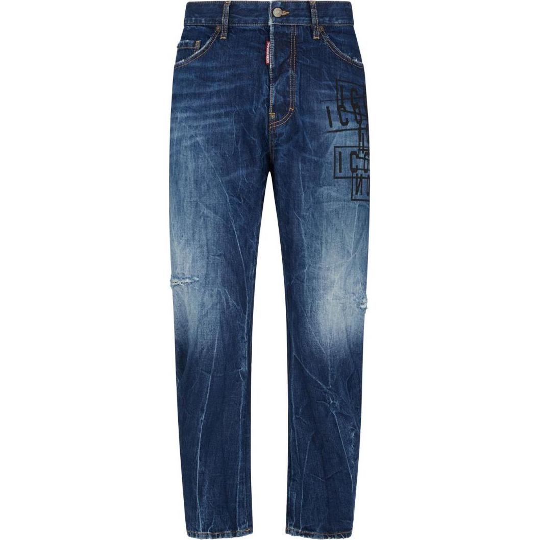 Dsquared2 Icon Printed Straight Leg Jeans DSQUARED 2, синий
Dsquared2 Icon Printed Straight Leg Jeans DSQUARED 2, синий