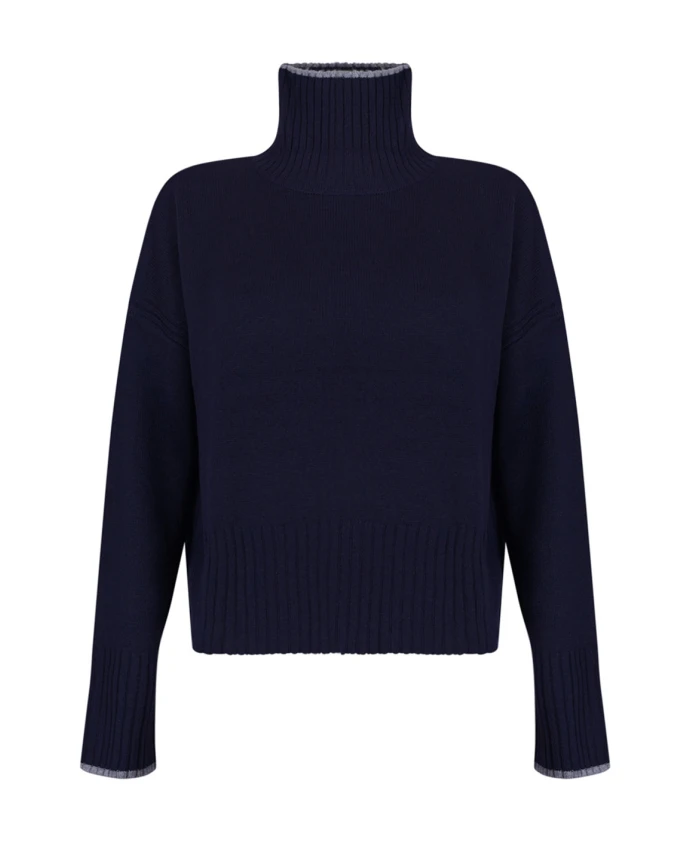 Фолклендский свитер с высоким воротником Pinko, синий
Фолклендский свитер с высоким воротником Pinko, синий