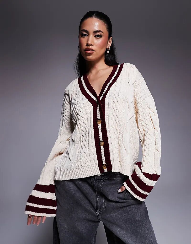 Кардиган в крикетном стиле River Island белого цвета
Кардиган в крикетном стиле River Island белого цвета